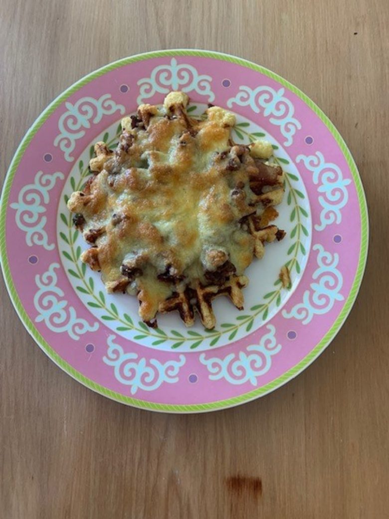 Bacon Cheeseburger Waffle